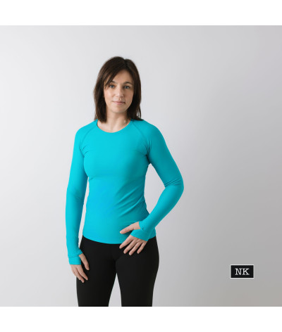 Camiseta Eira manga larga Turquesa