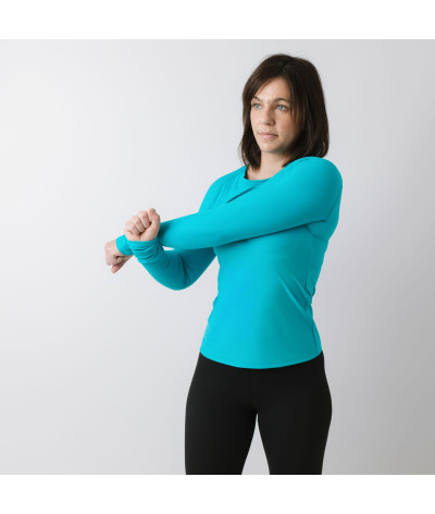 Camiseta Eira manga larga Turquesa