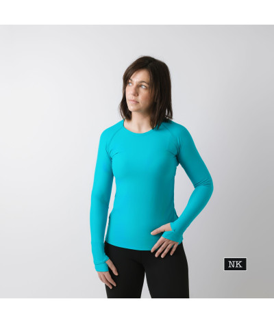 Camiseta Eira manga larga Turquesa