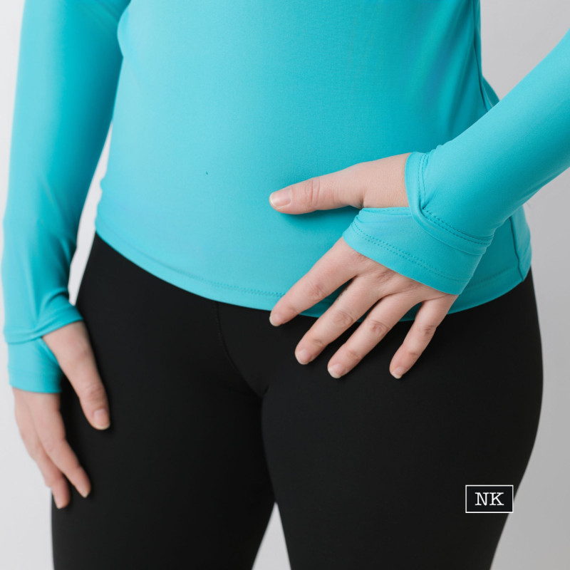 Camiseta Eira manga larga Turquesa