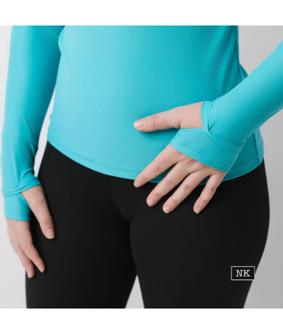 Camiseta Eira manga larga Turquesa