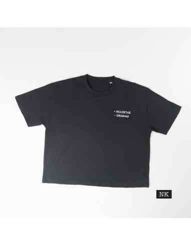 Camiseta +AGUJETAS -DRAMAS negra