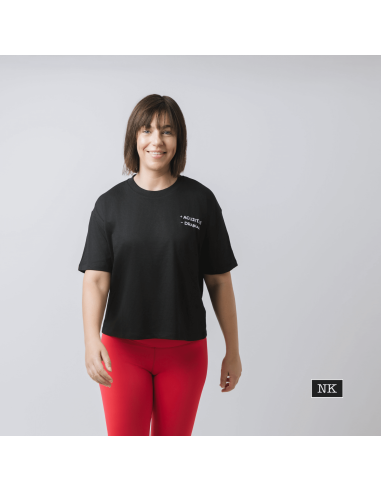 Camiseta +AGUJETAS -DRAMAS negra