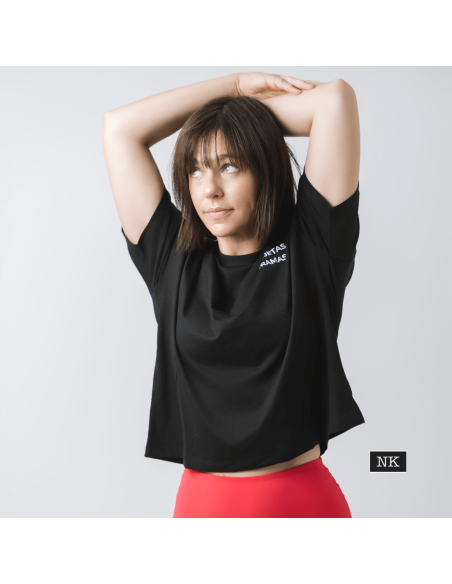 Camiseta +AGUJETAS -DRAMAS negra