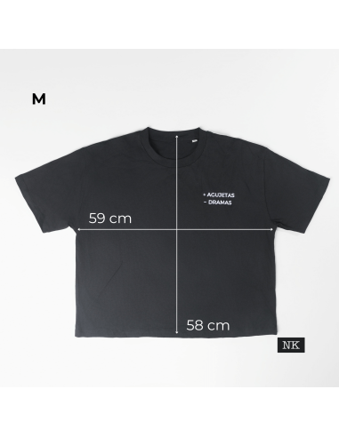 Camiseta +AGUJETAS -DRAMAS negra