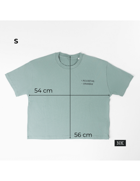 Camiseta +AGUJETAS -DRAMAS verde