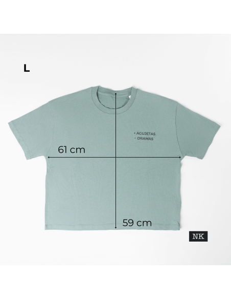 Camiseta +AGUJETAS -DRAMAS verde