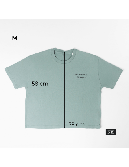 Camiseta +AGUJETAS -DRAMAS verde