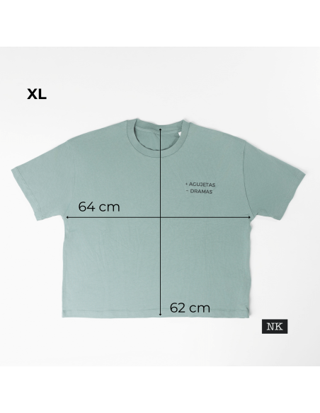 Camiseta +AGUJETAS -DRAMAS verde