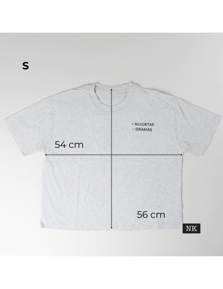 Camiseta +AGUJETAS -DRAMAS jaspeada