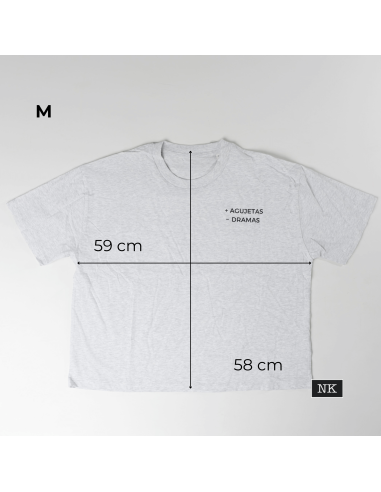 Camiseta +AGUJETAS -DRAMAS jaspeada