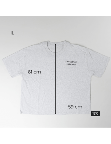 Camiseta +AGUJETAS -DRAMAS jaspeada