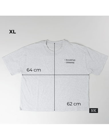 Camiseta +AGUJETAS -DRAMAS jaspeada