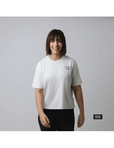 Camiseta +AGUJETAS -DRAMAS jaspeada