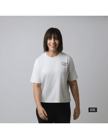 Camiseta +AGUJETAS -DRAMAS jaspeada