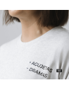 Camiseta +AGUJETAS -DRAMAS jaspeada