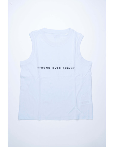 Camiseta Strong Over Skinny azul hielo