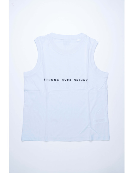Camiseta Strong Over Skinny azul hielo