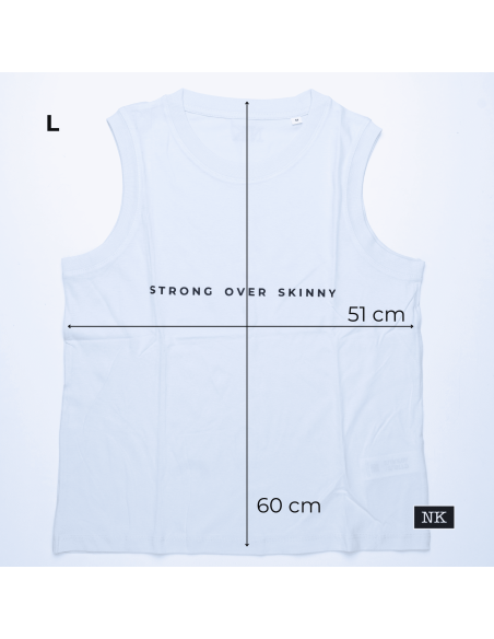 Camiseta Strong Over Skinny azul hielo