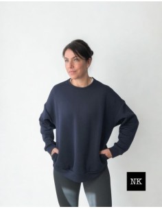 Sudadera Basic Azul Marino 2