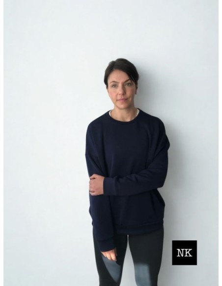 Sudadera Basic Azul Marino