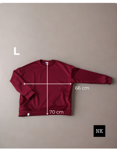 Sudadera Basic Granate