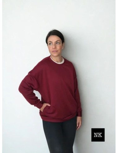 Sudadera Basic Granate