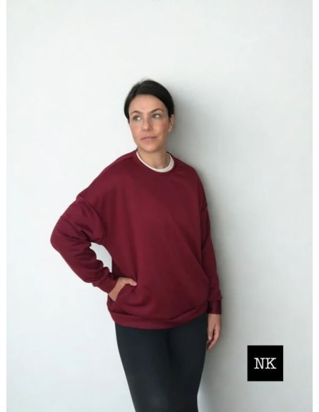 Sudadera Basic Granate