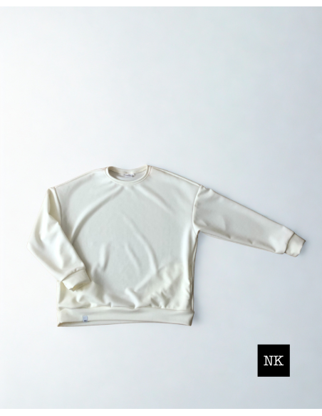 Sudadera Basic Crema
