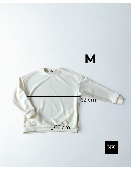 Sudadera Basic Crema