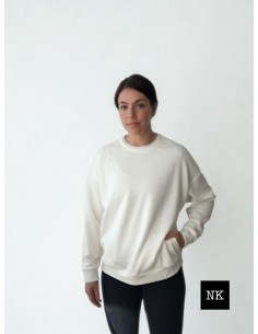 Sudadera Basic Crema