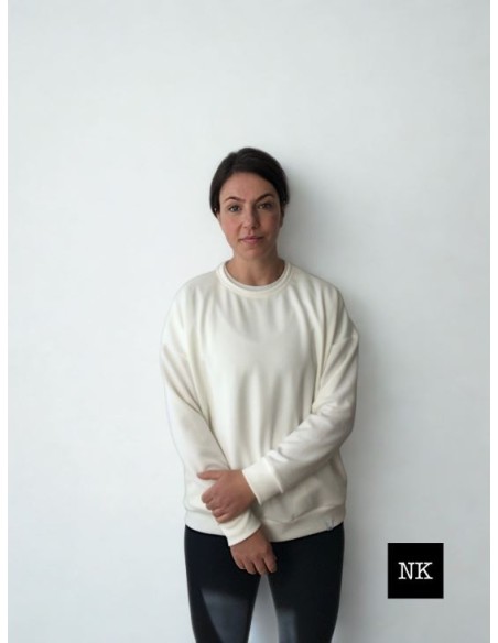 Sudadera Basic Crema