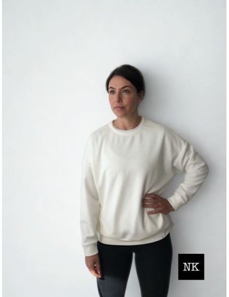 Sudadera Basic Crema