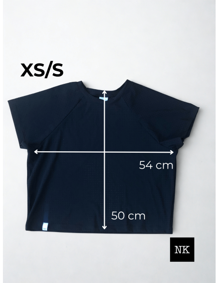 Camiseta CROP manga corta negra