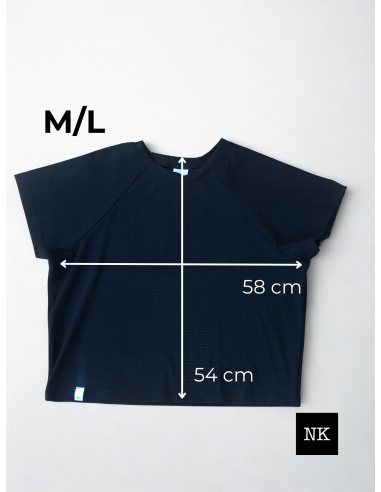 Camiseta CROP manga corta negra