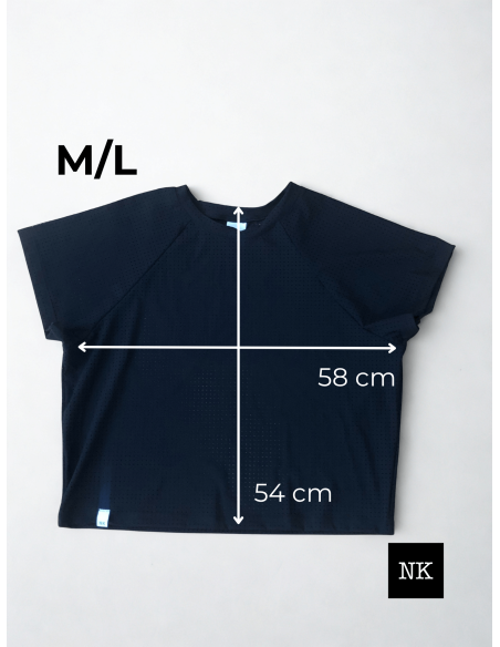 Camiseta CROP manga corta negra