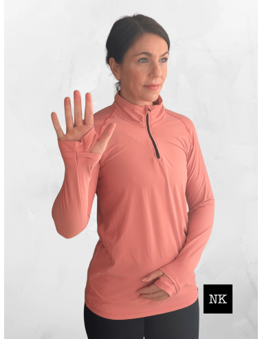 Camiseta Skadi manga larga peach