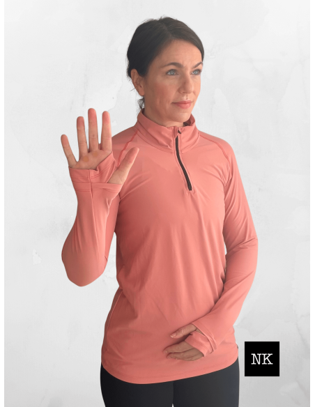 Camiseta Skadi manga larga peach