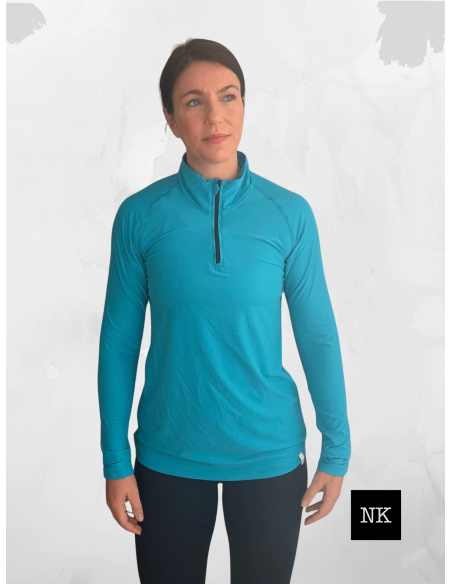 Camiseta Skadi manga larga turquesa