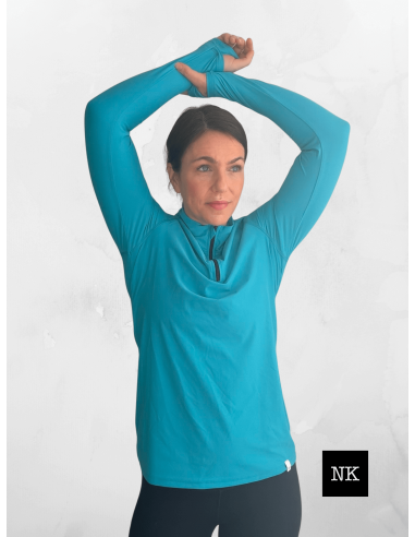 Camiseta Skadi manga larga turquesa