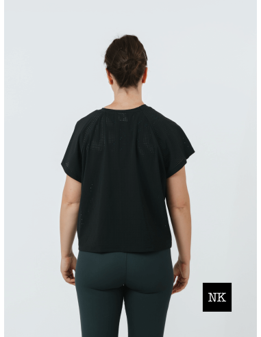 Camiseta CROP manga corta negra