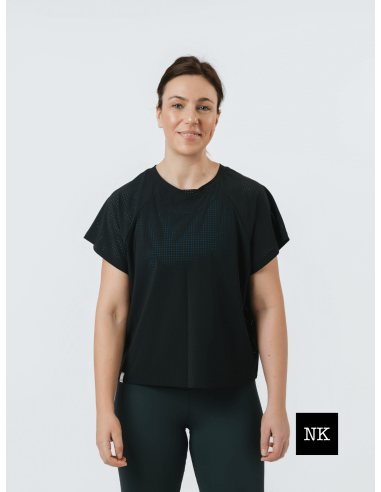 Camiseta CROP manga corta negra